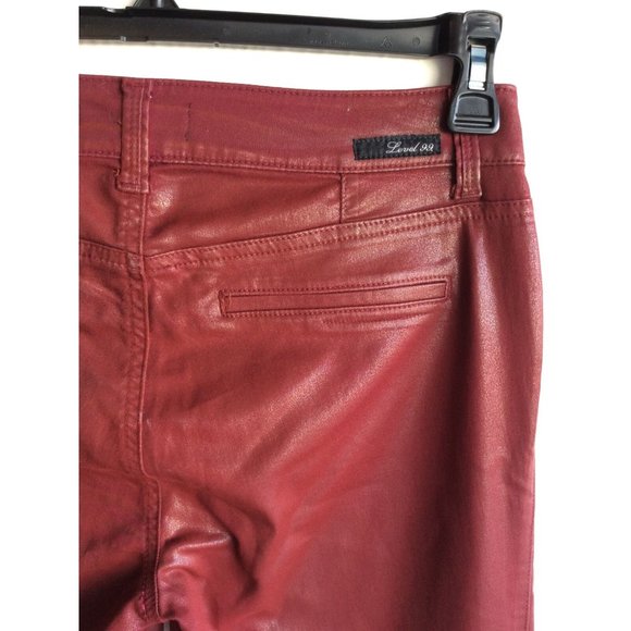 Level 99 Coated Red Jeans - 28 - Picture 7 of 11